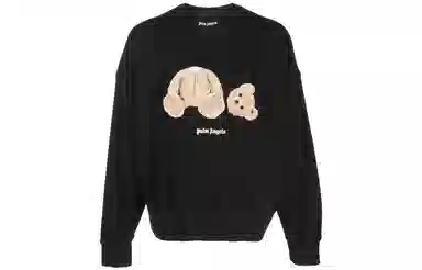 Palm Angels FW22 Bear Print Crewneck Sweatshirt Black
