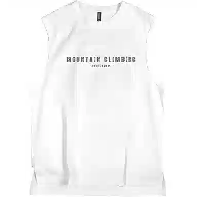 格蓝鹿 人物图案圆领宽松背心 男款