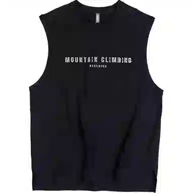 格蓝鹿 人物图案圆领宽松背心 男款