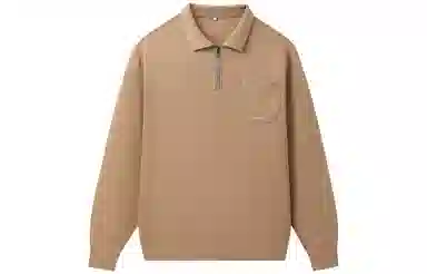 恒源祥 纯色翻领休闲长袖卫衣 男款