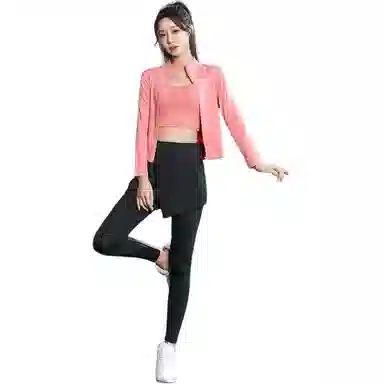 欧迪芬  纯色时尚透气弹力百搭户外训练健身运动修身  瑜伽外套
