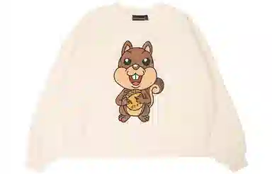 Drew House FW22 Sherman Boxy Crewneck - Sherman Off-white