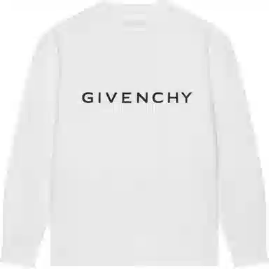 Givenchy SS23 Logo Print Crewneck Sweatshirt White