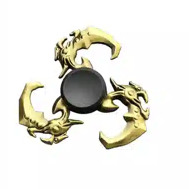 乐智由我 减压指尖陀螺古铜手指旋转陀螺手动合金解压 玩具