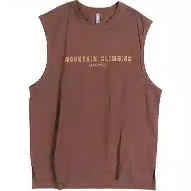 格蓝鹿 人物图案圆领宽松背心 男款