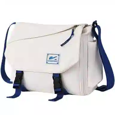 Warrior Nylon Messenger Bag White/Black