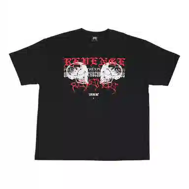 Revenge Skull Print Retro T-Shirt