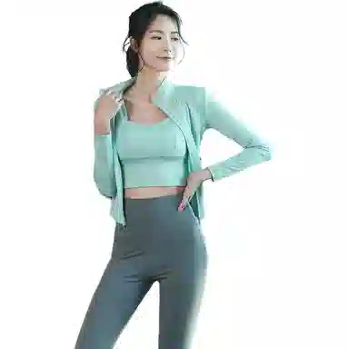 欧迪芬  纯色时尚透气弹力百搭户外训练健身运动修身  瑜伽外套
