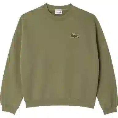 Lacoste Classic Logo Crewneck Sweatshirt Khaki Green