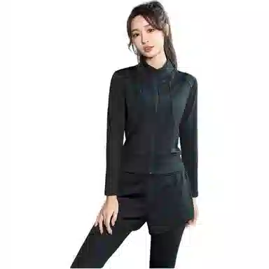 欧迪芬  纯色时尚透气弹力百搭户外训练健身运动修身  瑜伽外套