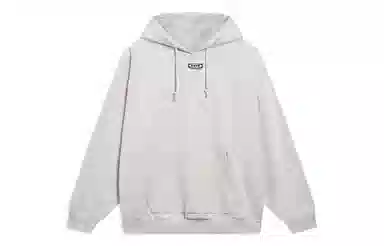 中国李宁 日进斗金 色连帽套头长袖卫衣 男女同款 瓦灰色