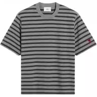 AMIPARIS FW24 Heart Print Striped Tee