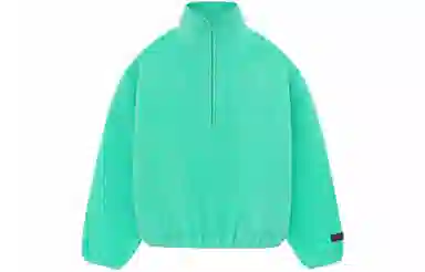 Fear of God Essentials SS24 Polar Fleece Halfzip Mockneck Mint Leaf