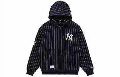 New Era Yankees Striped Hoodie Navy