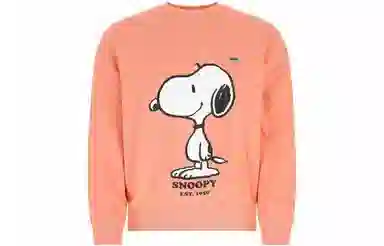 Lacoste Cartoon Print Crewneck Sweatshirt Pink Orange