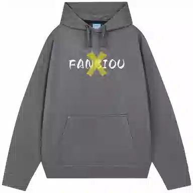 范比欧 英文涂鸦宽松连帽卫衣 男女同款