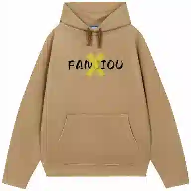 范比欧 英文涂鸦宽松连帽卫衣 男女同款