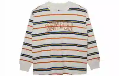 New Era FW22 Striped Embroidered Sweatshirt White