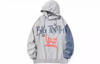 bt Colorblock Letter Print Hoodie