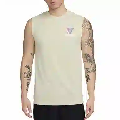 Nike Dri-FIT Sleeveless Fitness T-Shirt Light Olive Grey