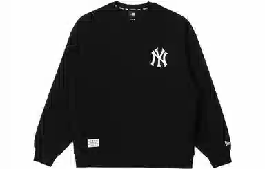 New Era x MLB FW23 Yankees Logo Crewneck Black