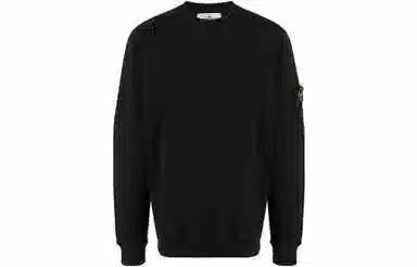 Stone Island Logo Crewneck Sweatshirt Black