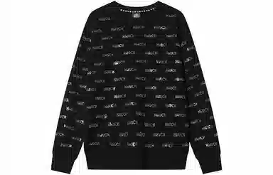 TCH Rhinestone Letter Sweatshirt Black Silver