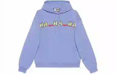 GUCCI x HAHAHA Letter Print Hoodie Purple