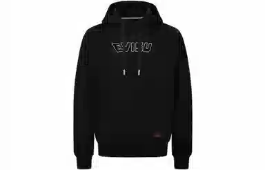 EVISU FW22 Fisherman Buddha Logo Hoodie Black