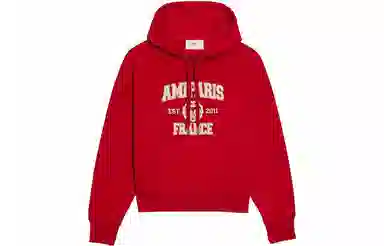 AMIPARIS FW22 Heart Logo Hoodie Burgundy
