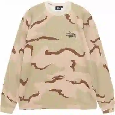 Stussy FW24 RAGLAN THERMAL LS CREW logoT
