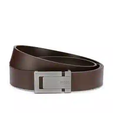 FAIRWHALE Classic Leather Belt Brown 3.4CM