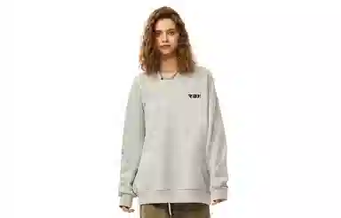 人本 印花图案简约户外逛街时尚宽松套头长袖圆领卫衣 男女同款