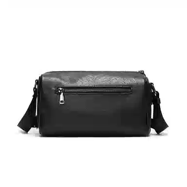 老人头 潮流简约通勤百搭高级感单肩包 合成革 斜挎包 男款 黑色/棕色