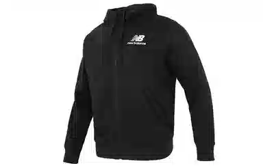 New Balance Logo Zip Hoodie Black