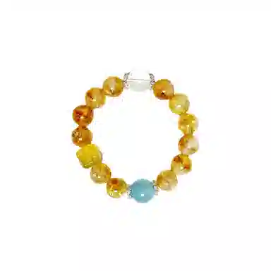 阿梵尼 八方来财新中式 纳福招财 小众设计 气质百搭#好运天然 黄水晶 手串 女款