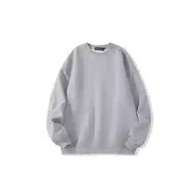 我是大卫 纯色圆领简约宽松套头长袖卫衣 男女同款