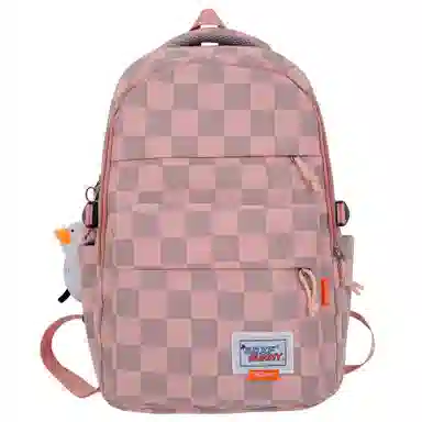 恒源祥 文艺风格子简约 尼龙 双肩包 男女同款情侣款 多色