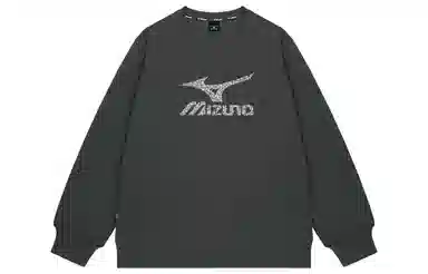 Mizuno Retro Logo Pullover Hoodie Black