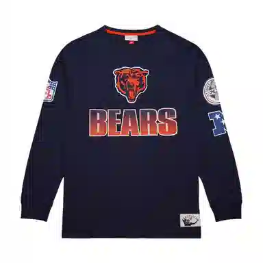 Mitchell Ness x NFL Chicago Bears Vintage Logo Allover Long Sleeve T