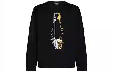 Versace Safety Pin Print Crewneck Sweatshirt