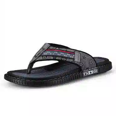 潮泽 舒适外穿 防磨防滑人字拖鞋 男款