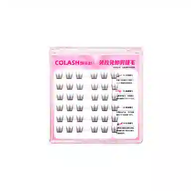 酷乐丝 免胶款 小薄片女团假睫毛 自然纤长款 仿真舒适 贴合卷翘 混血女团妆