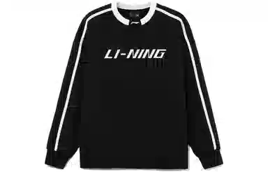 LiNing Letter Print Crewneck Sweatshirt Black