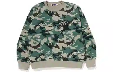 A BATHING APE Camo Logo Pullover Sweatshirt