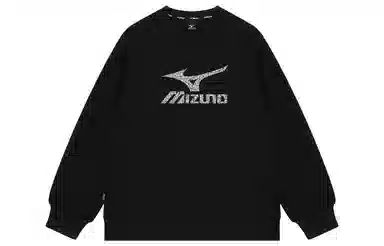 Mizuno Retro Logo Pullover Hoodie Black
