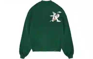 REPRESENT Angel Print Crewneck Sweatshirt Green