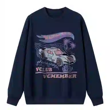 VniVerseVClub Retro Cartoon Palm Tree Sweatshirt