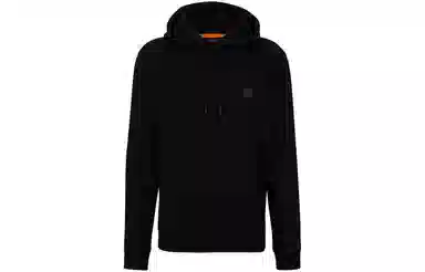 HUGO BOSS Cotton-Terry Hoodie With Logo Patch Logo