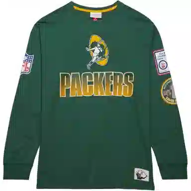 Mitchell Ness x NFL Green Bay Packers Vintage Logo Allover T